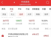 中央商场的大庄家开源五虎