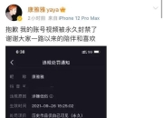康雅雅账号被永久封禁是什么情况 康雅雅变装视频为什么被删了