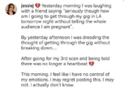 Jessie J发长文称自己流产 难以接受但会完成演出